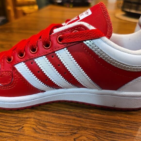 Adidas Top 10 Leather RB Low Trainer Sneakers Athletic Red White Men’s Size 5.5 main image 8